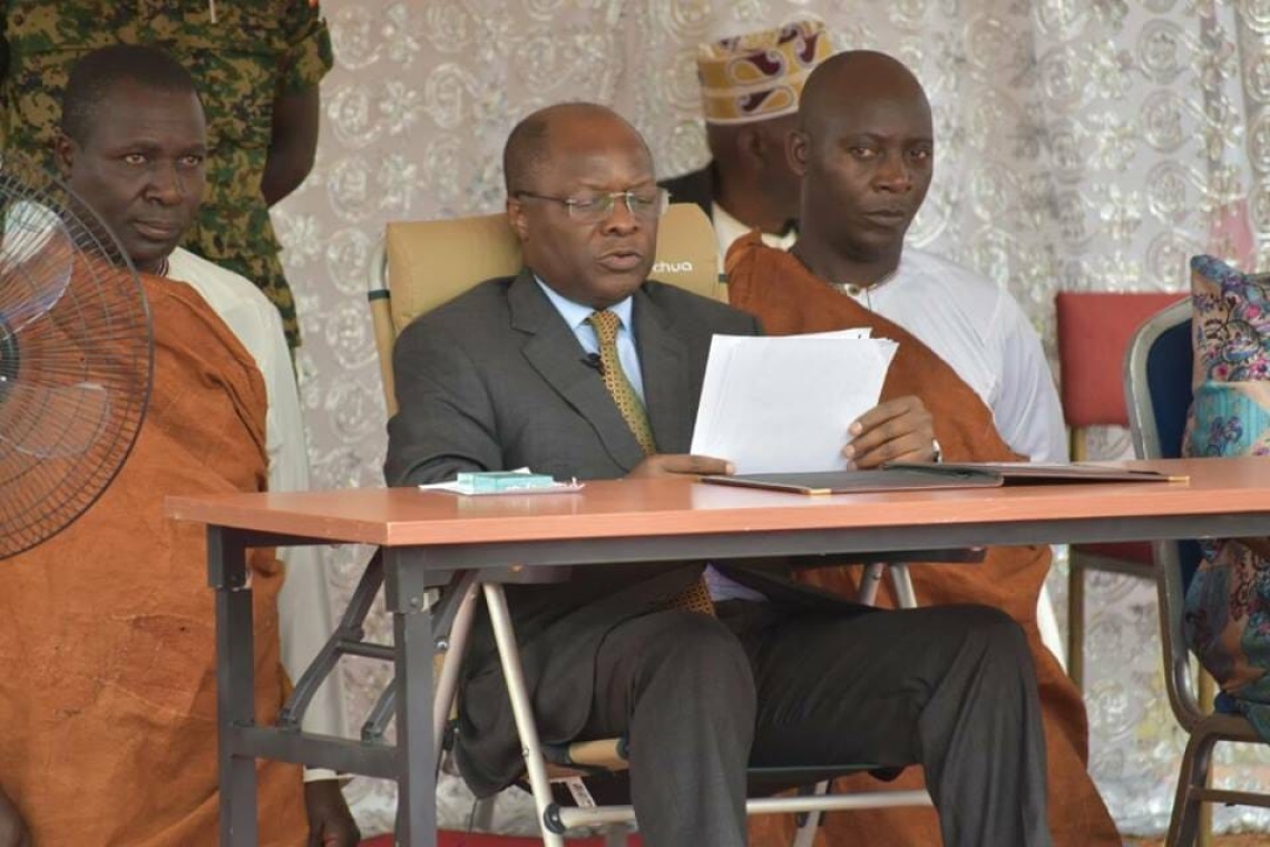 Kabaka Mutebi II delivering his message on HIV/AIDS awareness Image